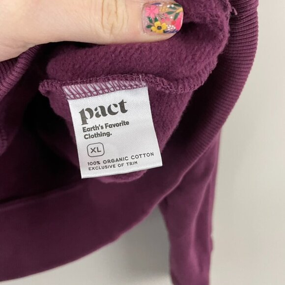 Pact Organic Cotton Kisses Graphic Long Sleeve Sweatshirt Size XL - Picture 4 of 6